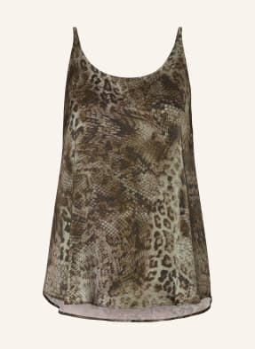 Ba&Sh Top Cigue khaki / tmavě hnědá / černá