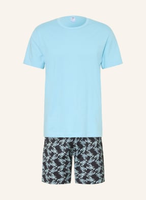 Calida Shorty-Schlafanzug Relax Imprint blau
