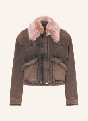 Marc Aurel Džínová Bunda S Odnímatelným Límcem 700020 brown denim
