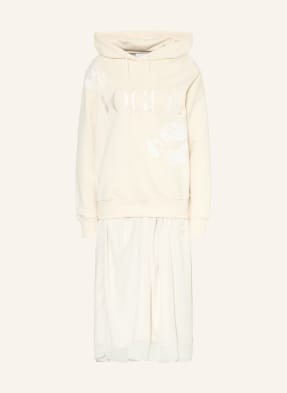 Vogue Collection Šaty Z Kombinace Materiálů krémová