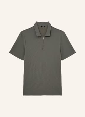 Reiss Pletené Polo Tričko Forno šedá