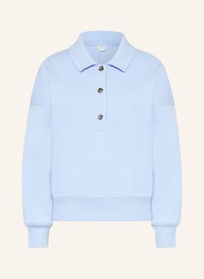 Arket Jerseyové Polo Tričko Flora tmavě modrá