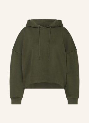 Ba&Sh Mikina S Kapucí Moby tmavě zelená