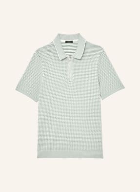 Reiss Pletené Polo Tričko Brink zelená / bílá