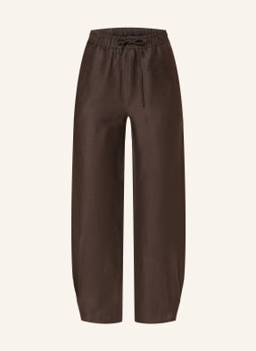 Opus 7/8-Hose Myha Glow Aus Leinen braun