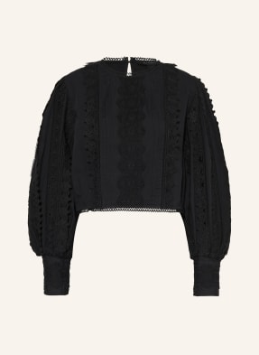 Allsaints Blusenshirt Hart Mit Spitze schwarz