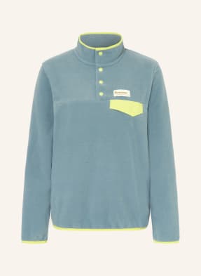 Patagonia Fleecový Svetr S Knoflíky Snap petrolejová / tmavě žlutá