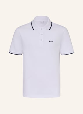 Boss Piqué-Poloshirt weiss