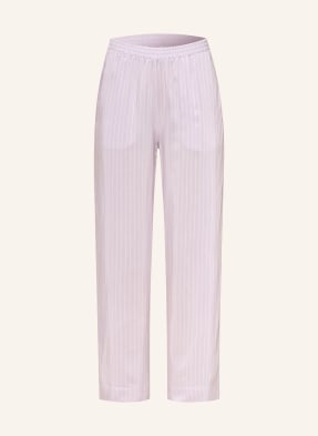 Zimmerli Pyžamové Kalhoty Feminine Stripes světle fialová / režná