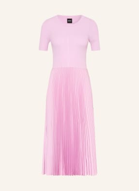 Boss Kleid Fadridi Im Materialmix Mit Plissees rosa