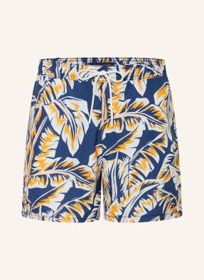 Tommy Hilfiger Koupací Šortky černošedá / oranžová / tmavě modrá
