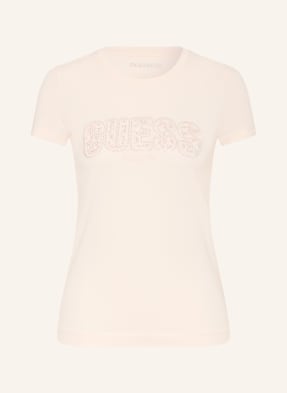 Guess T-Shirt Mit Schmucksteinen orange