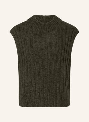 Barbour Pletená Vesta Anastasia olivová
