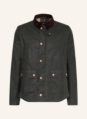 Barbour Bunda Fieldjacket Reelin tmavě zelená / tmavě hnědá