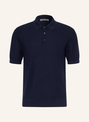 Corneliani Pletené Polo Tričko tmavě modrá
