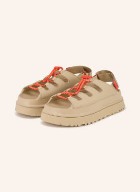 Ugg Plateau-Sandalen Goldenglow Toggle beige