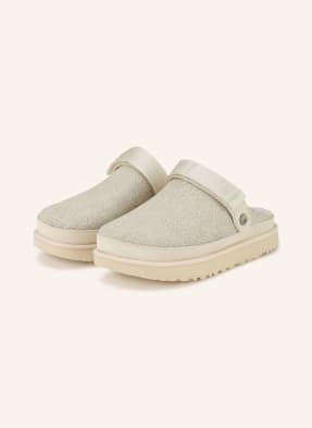 Ugg Plateau-Pantoletten Goldenstar Crackle weiss