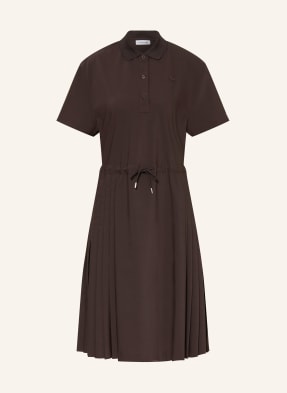 Lacoste Hemdblusenkleid Mit Plissees braun