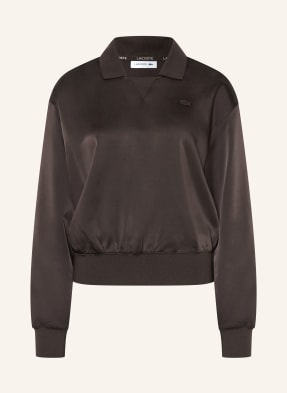Lacoste Blusenshirt Aus Satin braun