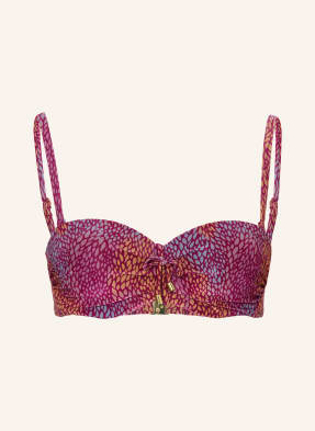 Cyell Bikiny S Kosticemi Burgundy Drops fuchsiová / černošedá / tmavě žlutá