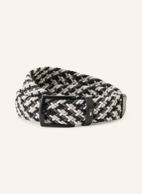 Tommy Hilfiger Pletený Opasek černá / světle šedá / šedá