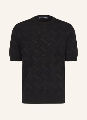 Dolce & Gabbana Pletené Polo Tričko Z Hedvábí černá
