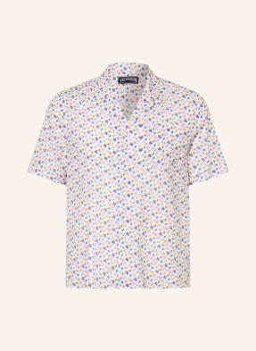 Vilebrequin Letní Košile Micro Ronde Des Tortues, Střih Slim Fit bílá / fialová / oranžová