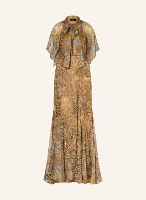 Etro Seidenkleid Mit Schluppe braun