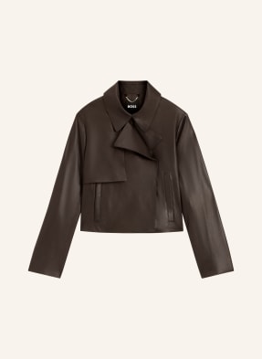 Boss Lederjacke Sarcae braun