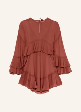 Boss Kleid Dleja Mit Volants rot