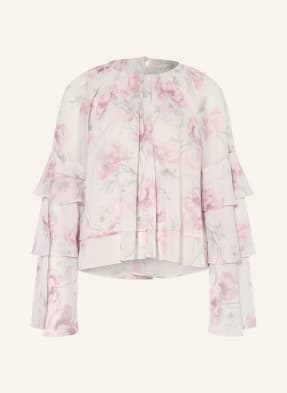 Ted Baker Blůza Rizaa S Volánky světle růžová / růžová / zelená