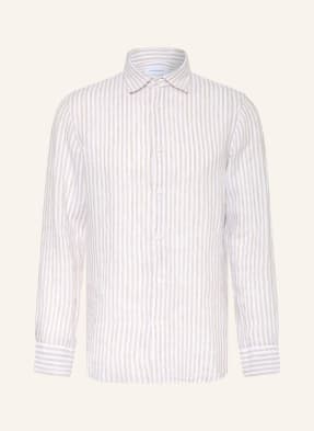 Baldessarini Lněná Košile Slim Fit béžová / bílá