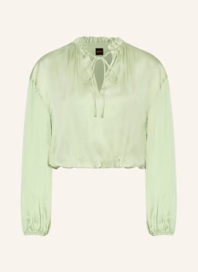 Boss Blusenshirt Brise Aus Satin Und Mit Rüschen gruen
