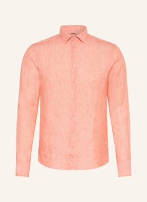 Stenströms Lněná Košile Slimline Fit tmavě oranžová