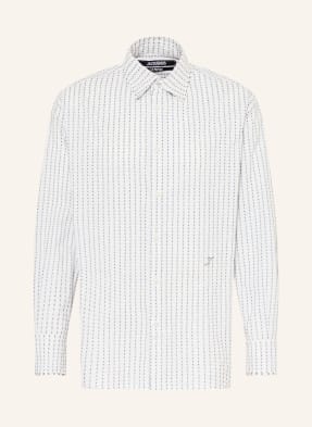 Jacquemus Košile La Chemise Letro Comfort Fit bílá / tmavě modrá / tmavě modrá