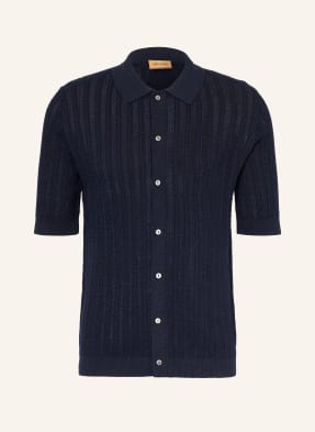 Mos Mosh Gallery Pletená Košile Mmgdario, Střih Slim Fit tmavě modrá