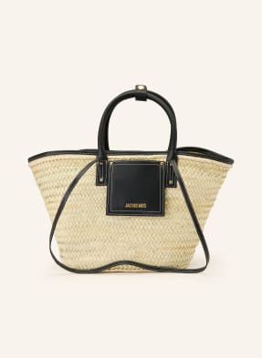 Jacquemus Taška Le Panier Soli béžová / zlatá / černá