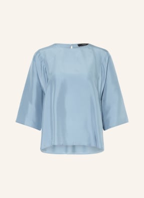 Weekend Max Mara Blůza Fastoso Z Kombinace Materiálů S 3/4 Rukávy A Hedvábím modrá