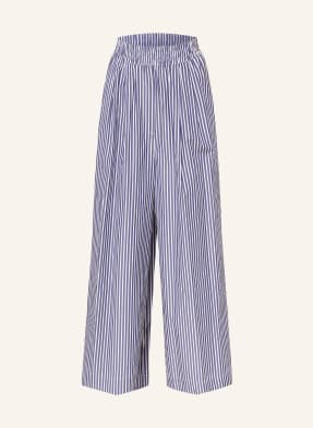 Weekend Max Mara Kalhoty Ottone tmavě modrá / bílá