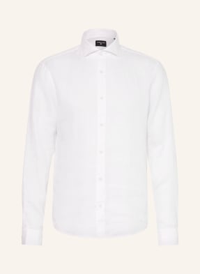 Strellson Lněná Košile Ceasar Slim Fit bílá