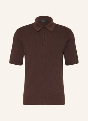 Dolce & Gabbana Strick-Poloshirt braun