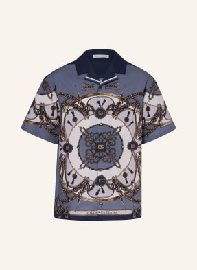 Dolce & Gabbana Košile Do Letoviska černošedá / černošedá / tmavě modrá