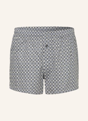 Zimmerli Boxerky Cotton Sateen Print světle šedá / modrá / černá