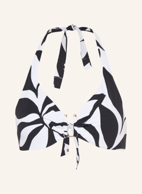 Max Mara Beachwear Bikiny S Výstřihem Za Krkem Bchavena černá / bílá