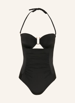 Max Mara Beachwear Bandeau Plavky Bchcurva S Výřezem černá
