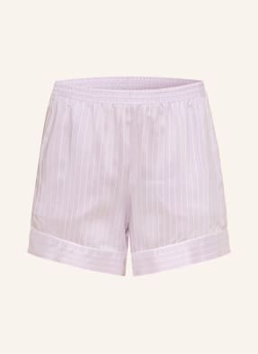 Zimmerli Spací Šortky Feminine Stripes světle fialová / režná