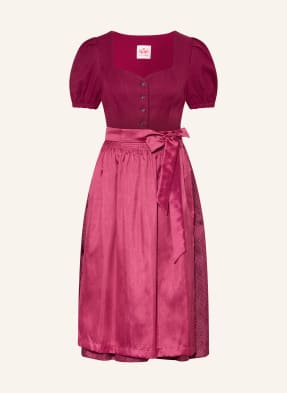 Spieth & Wensky Dirndl Hallein tmavě červená