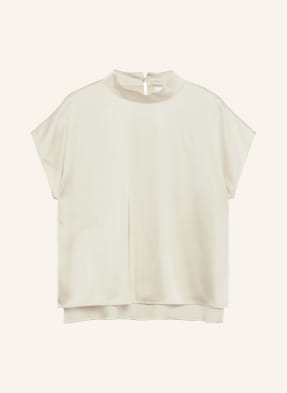 Comma Blusenshirt Aus Satin beige