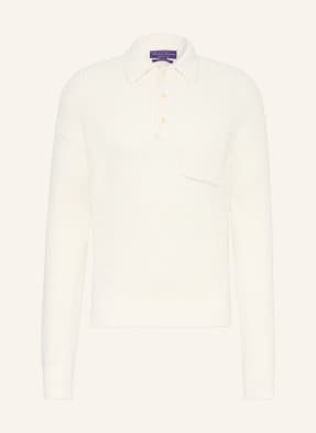 Ralph Lauren Purple Label Pletené Polo Tričko Z Hedvábí krémová