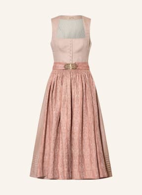 Gottseidank Lněné Dirndl Monika světle červená